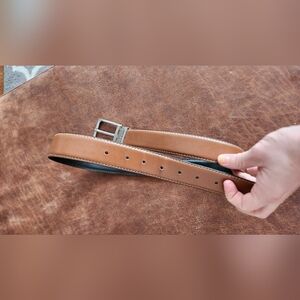 Steve Madden Two-Tone Black And Tan Belt